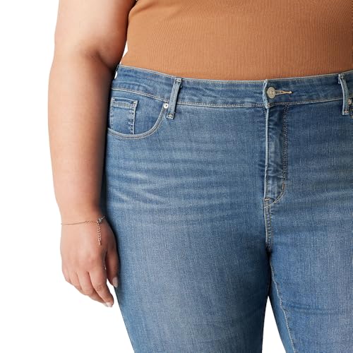 Levi Strauss Signature Women's Size Totally Shaping Bootcut Jeans Mid-Rise Stretch Denim (Also Available, (New) Out of Town, 18 Plus Short4