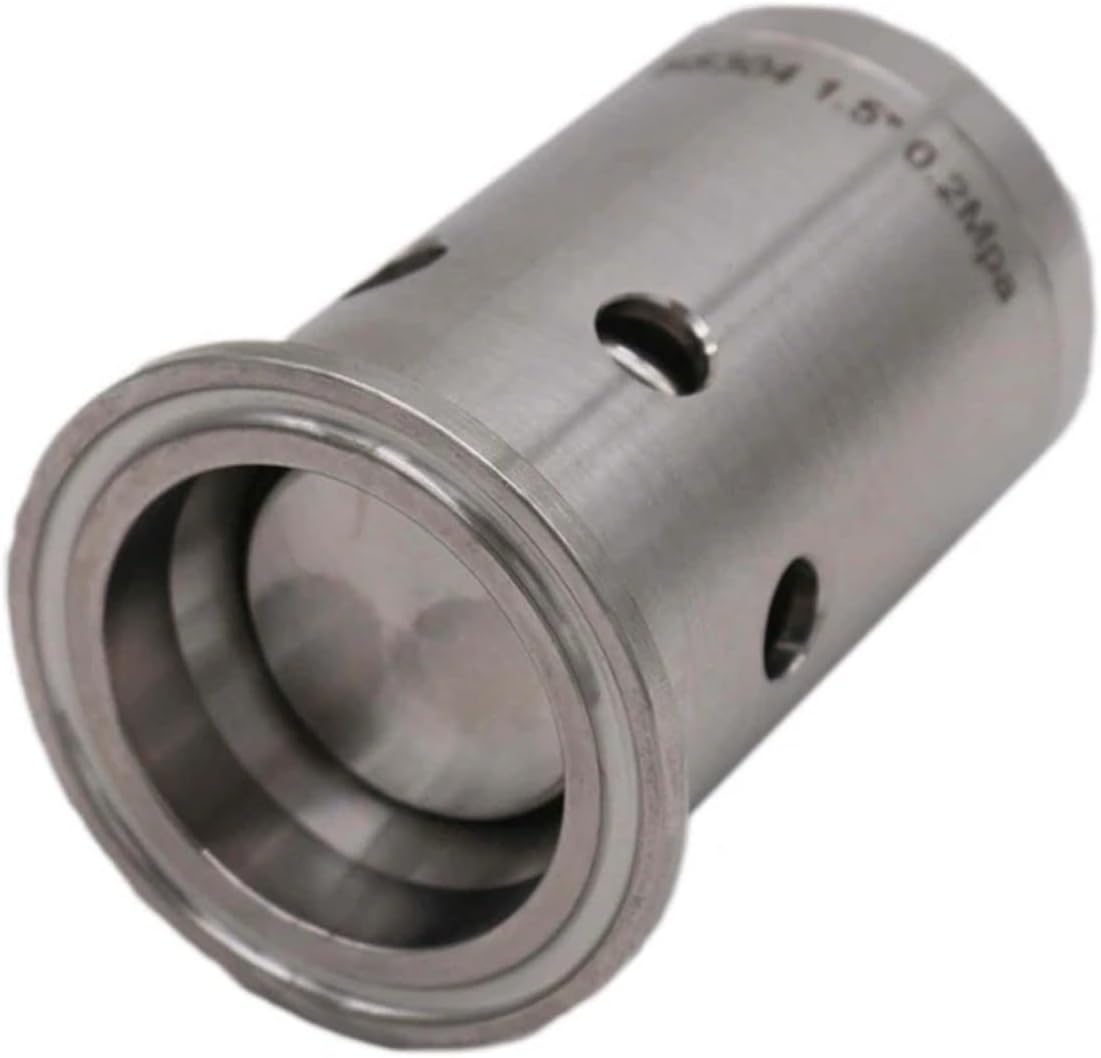 Brewing Equipment 1.5" Tri Clover(50.5mm) Pressure Release Valve/Vacuum Breaker 0.1/0.2 MPa 304 Stainless Steel Beer Conical Fermenter Parts Brewing Equipment(0.1 Mpa)