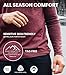 Merino Wool Base Layer Mens - 100% Merino Wool Shirts for Men Thermal Underwear Long Sleeve T-Shirt for Hiking Hunting (Medium, 170 Black Henley)