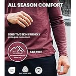 Merino Wool Base Layer Mens - 100% Merino Wool Shirts for Men Thermal Underwear Long Sleeve T-Shirt for Hiking Hunting - Image 4