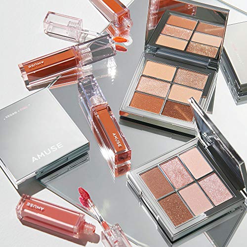 Amuse Eye Vegan Sheer Palette 6 Colors Eyeshadow Matt Shimmery Sheer Glitter Shades K-Beauty Natural Makeup 01 Sheer Nude #TOP2
