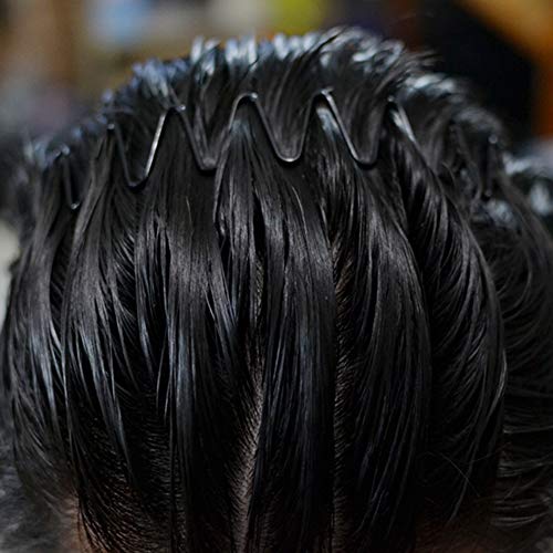 Men's Slicked Back Headband, Outdoor Sports Fashion Pigtail Hair Band / Never Paint-Shedding Metal Head Buckle Clip For Mens Long Hair, Braid And Other Hair Styles - Spring Wave #TOP3