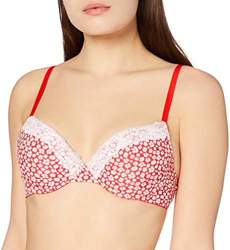 Iris & Lilly Women’s Push Up Bra with Lace Detail