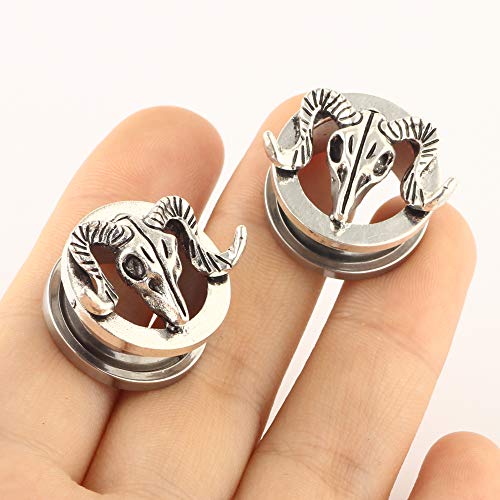 8 Pairs CZ Gems Ear Tunnels Plugs Gauges Stainless Steel Tyrannosaurus Expander Stretcher Piercings Opal Glass Silicone Black Dinosaur4