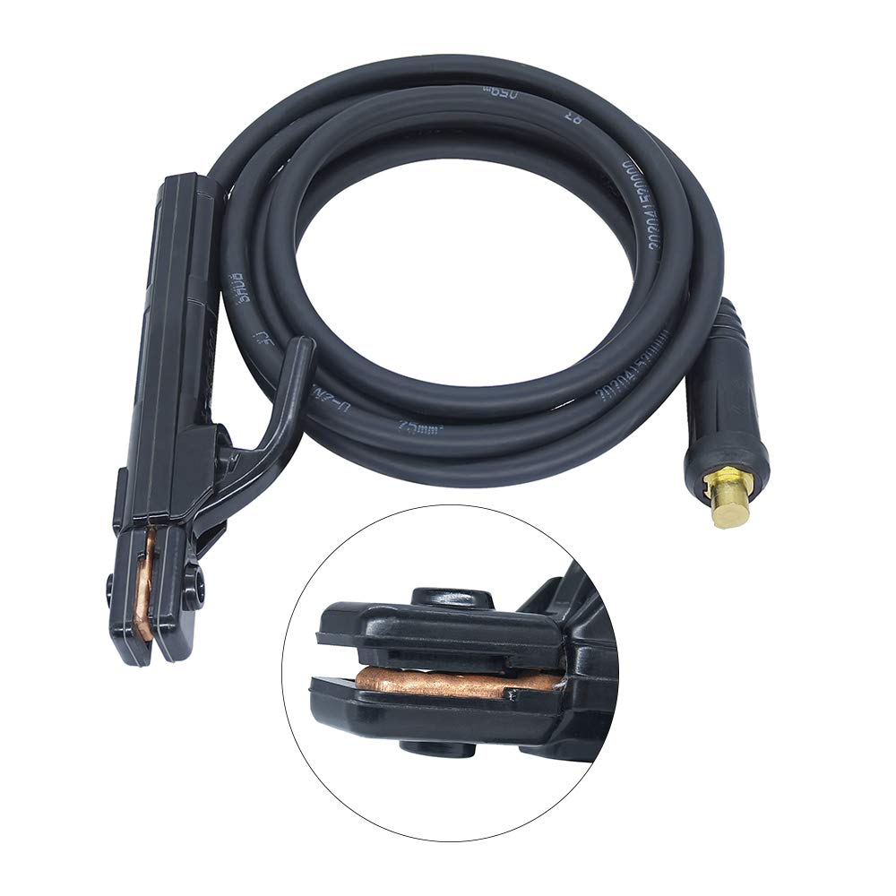 Cavo Per Saldatura Con Supporto Elettrodi - 3m, Sezione 16mm², Portata 200A, Mandrino 9mm Per Saldatrici - Foto 4