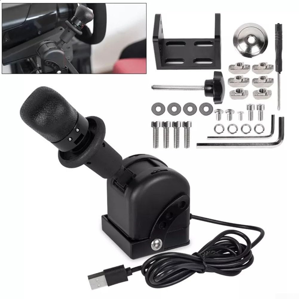 Per Logitech G29 G27 G25 ETS2 USB Freno A Mano PC Sim Racing Volante Freno A Mano Addon, Leva Freno Prestazioni Freno, Lega di Alluminio PC Game Controller Accessorio
