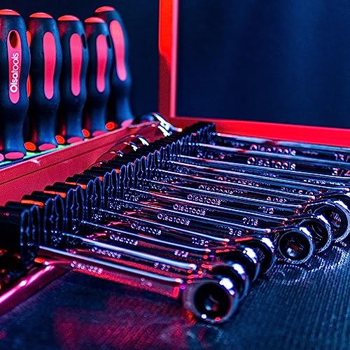 Soporte para llaves de pared con clips negros que evitan caídas Olsa Tools 7