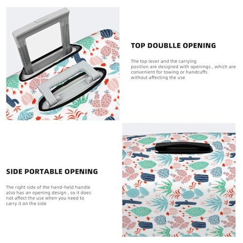 Cute Cactuses Luggage Cover Washable Elasticated Luggage Covers For Suitcase Tsa Approved Stylish Dust And Scratch Resistant Luggage Case Protector For Kids And Adults4