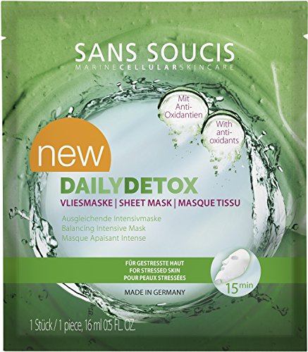 Preisvergleich Produktbild Sans Soucis"DAILYDETOX" Vliesmaske: Gesichtsmaske mit Fruchtextrakten und Vitaminen, regeneriert gestresste Haut, schützt vor freien Radikalen, vegan