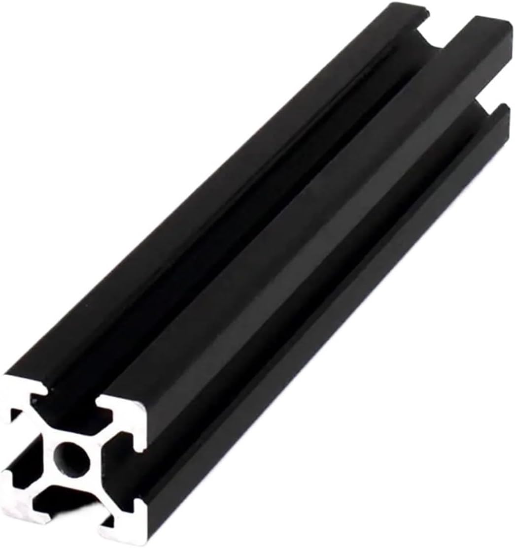 1pcs 2020 Silver Black T Slot Aluminum Extrusion 600mm 650mm 700mm 750mm 800mm(Black,650mm)