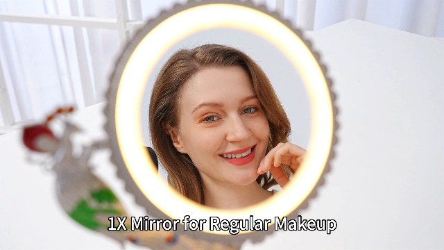 Espejo de Maquillaje Redondo con Luz y Aumento 1X/7X miniatura 2
