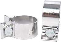 Vista 4 de Abrazadera de banda de escape de 1.75" de acero inoxidable T304, abrazaderas de escape estrechas de 1-3/4 pulgadas, abrazaderas de solapamiento