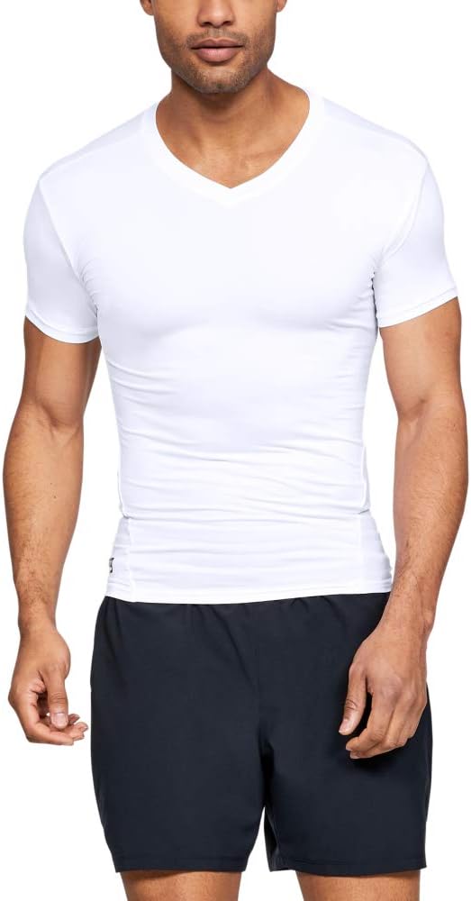 Under Armour mens HeatGear Tactical V-Neck Compression Short Sleeve T-Shirt Shirt (pack of 1)