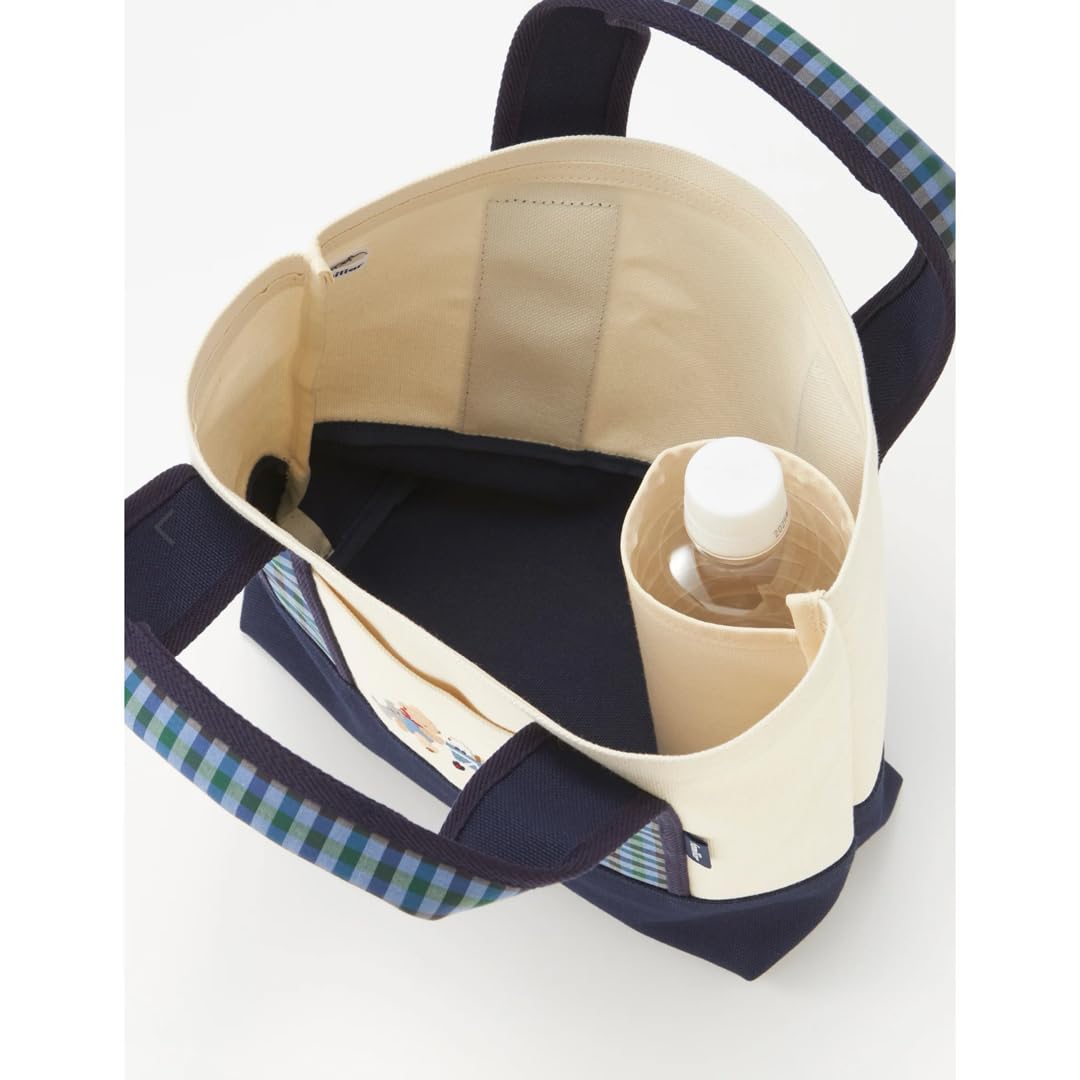 familiar 広尾限定トートバッグ アイボリー/ネイビー　即日配送可 ファミリア 広尾店限定 バッグ アイボリー