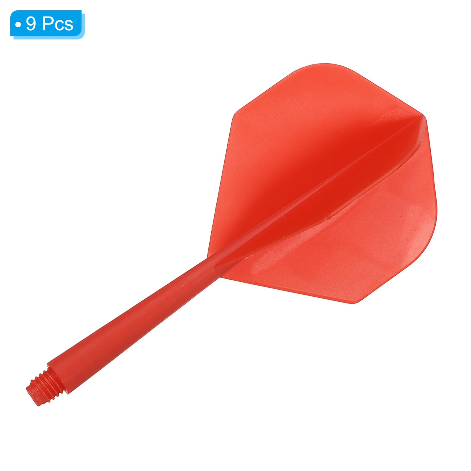 PATIKIL Integrated Dart Shaft and Flights, 9 Pack 2BA Lightweight Plastic Dart Flight Accessory Standard Shape, Red - Image 3