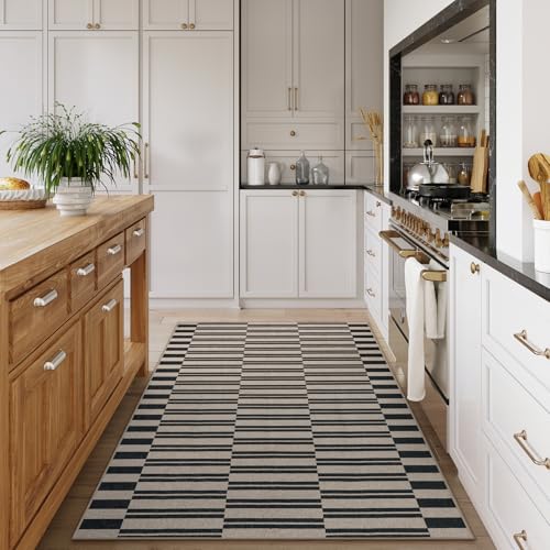 Lahome Striped Easy Jute Outdoor Patio Rug, 3x5 Washable Rugs for Porch - image 7