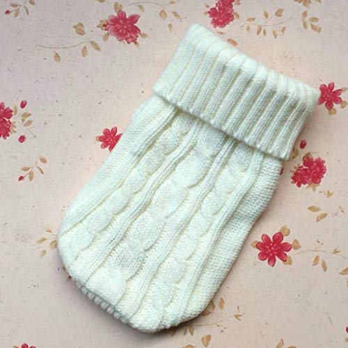 Kielsjajd Chihuahua Pullover Kaufen Katze Hund Haustier Pullover Welpen Mantel Winter für kleine Hunde Jacke Kleidung Haustierkleidung Hundepullover Rentier (White, XS)