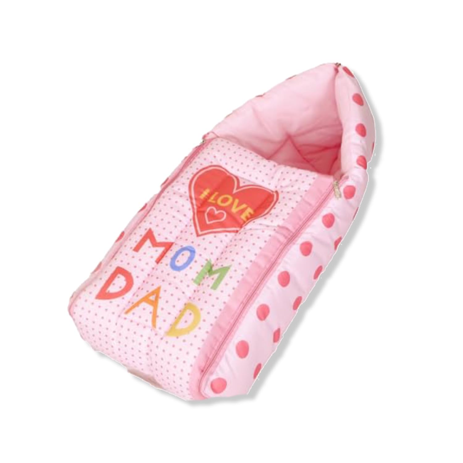 Kanani 3 in 1 Baby Sleeping Bag and Carry Nest for New Born Babies and Infants | 70 X 49 cm Cotton Bedding Sleeping Carry Bed for 0-6 Months Babies (Pink-1)