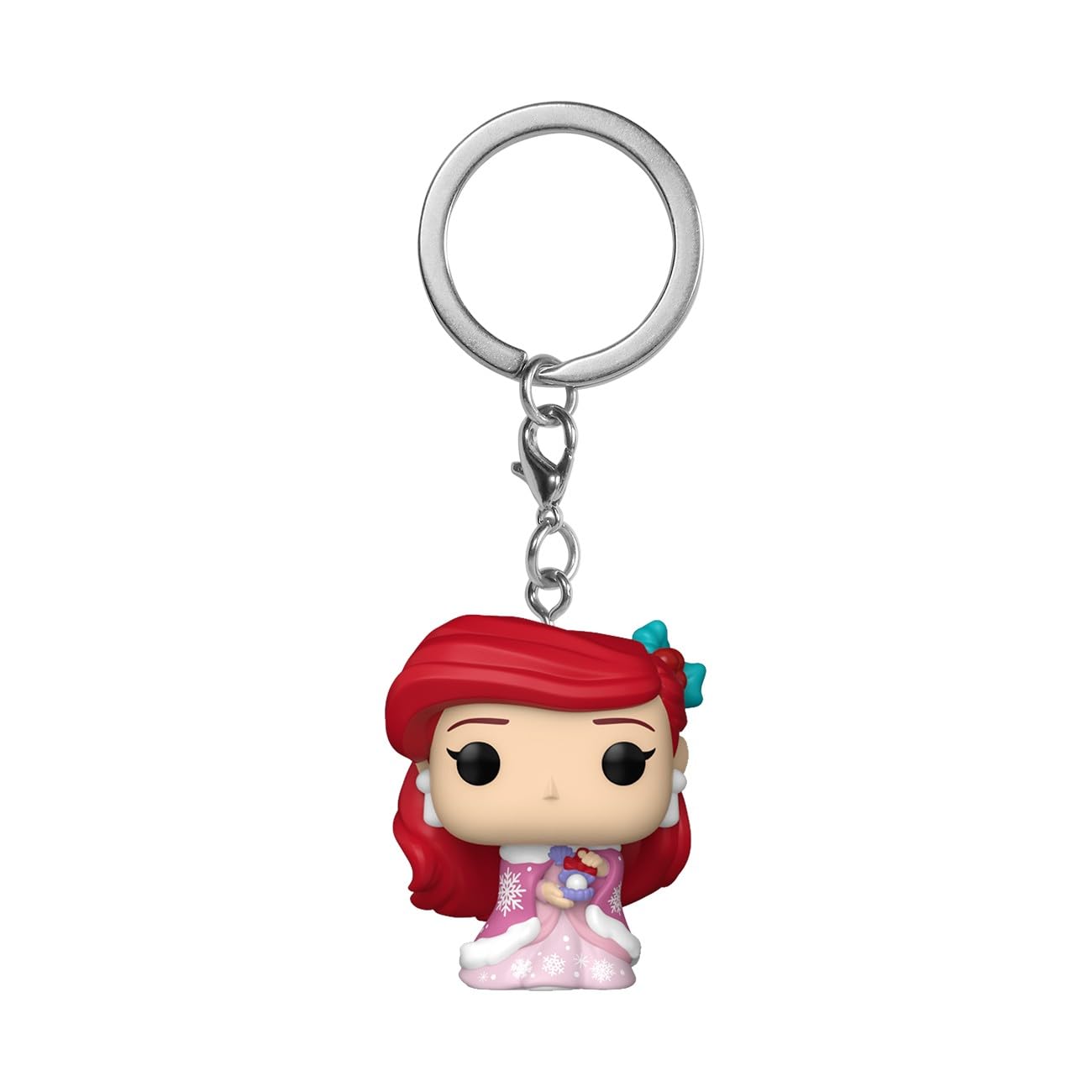 Funko Pop! Keychain: Princess Holiday, Ariel, Disney Princesses Novelty Keyring, Collectable Mini Figure, Stocking Filler
