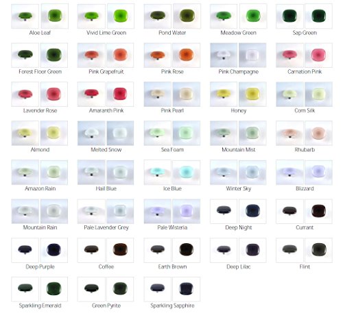 Satori Artisan Hardware Light Teal Blue Glass Cabinet Knob - Colormax Collection (118 Colors) Rounded Square Blue Glass Knob #TOP4