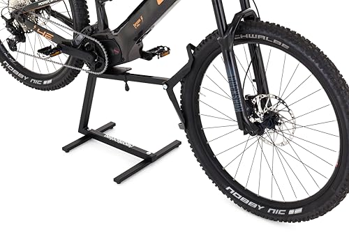 DRAGONWORKS Fahrradständer für E-Bikes mit Mittelmotor | Robuste Konstruktion mit 45 kg Traglast | Wartungsfreundlich & drehbares Hinterrad | Für Reifen von 27,5'' bis 29''