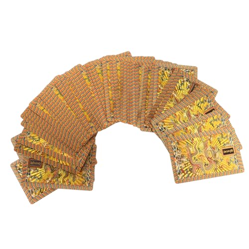 HANABASS Goldene Pokerkarten Filigranem Drachenmotiv Leicht Tragbar und Langlebig für Familien Partys und Spieleabende
