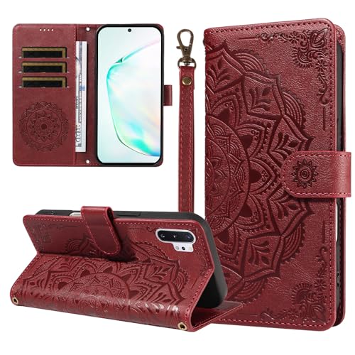 �X�}�z�P�[�X �Ή��@�� for Samsung Galaxy Note10 Pro 5G �X�}�z�P�[�X�y�t���b�v�� �X�^���h�t�� �J�[�h�z���_�[ �������[ �}�O�l�b�g���� �E�H���b�g�zRed