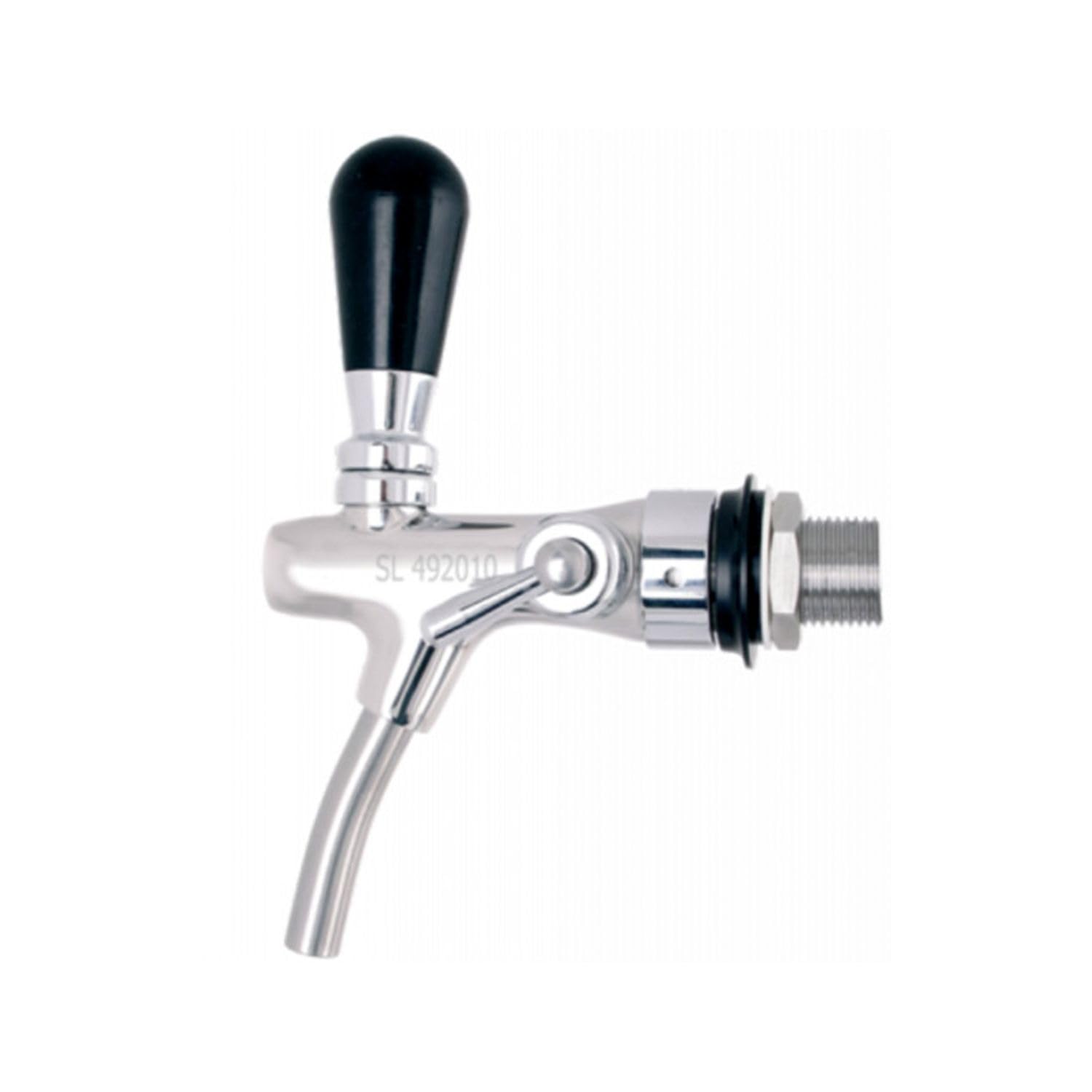 Kompensator Zapfhahn für Bier und Zapfanlagen, Edelstahl Professioneller Bierhahn Mit Kompensator, Hochwertiger Zapfhahn für Bierzapfanlagen, Gewindelänge: 55 mm