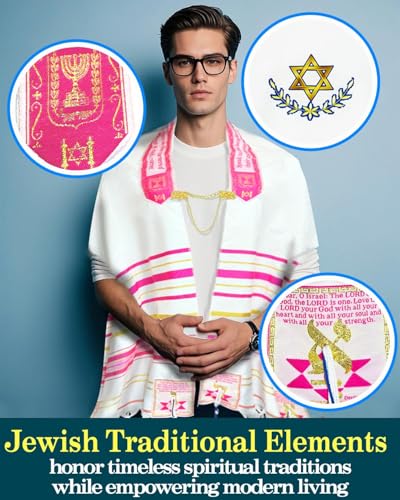 Tallit Prayer Shawl 72” x 22” with Bag, Clip, Tzitzits All-in-One Bundle3