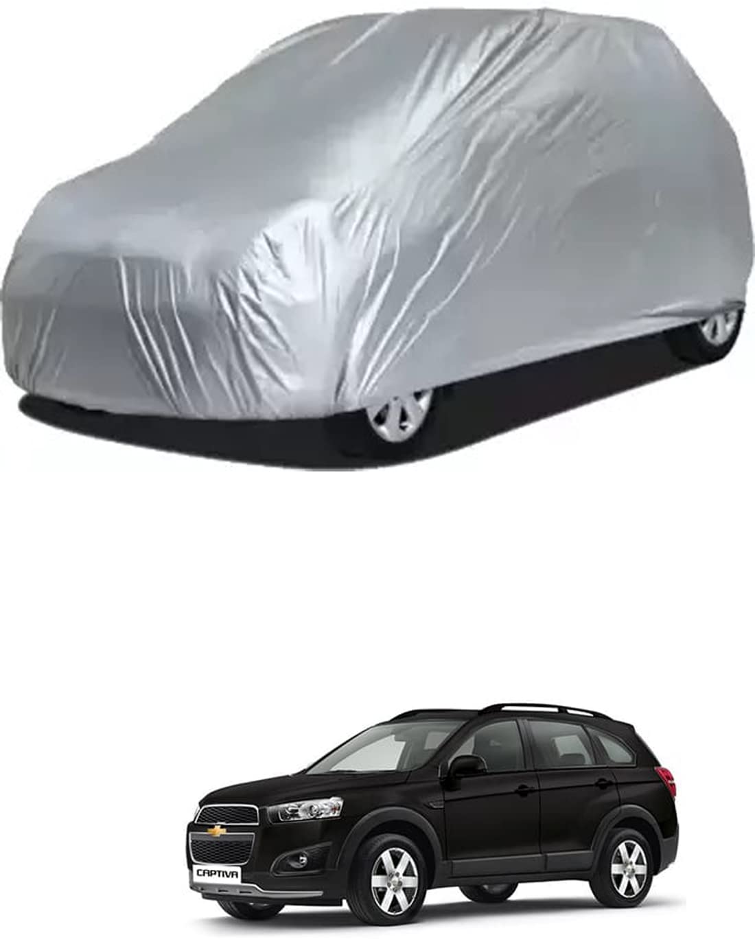 RONISH Car Body Cover for (Silver) Without Mirror Pocket for Chevrolet Captiva_6