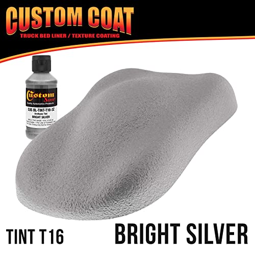 Image of Custom Coat Bright Silver 1 Quart Spray-On Urethane Truck Bed Liner Kit