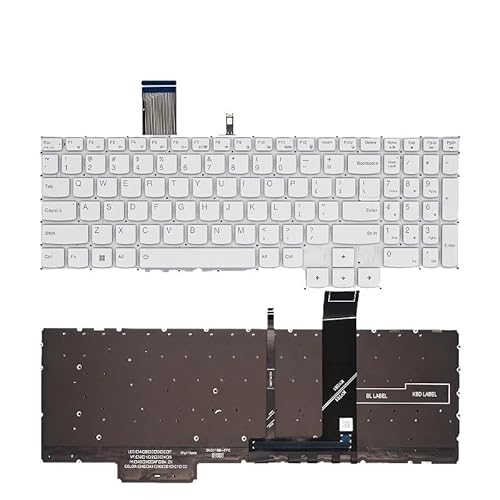 Lenovo R7000/R7000P Y7000/Y7000P 2022 �p�m�[�g�p�\�R���L�[�{�[�h�iLegion 5 15IAH7H/PRO 16IAHTH �Ή��j(White with backlit)