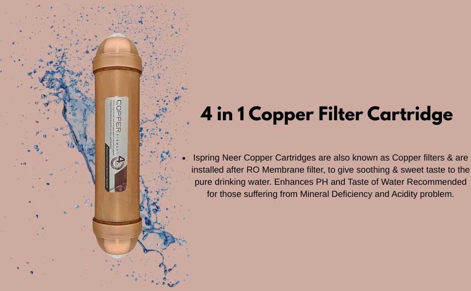 Image of iSpring Complete Ro Purifier Filter Service kit of 80 GPD Membrane Water with Copper Filter All Accessories Service kit with Booster Pump and SMPS