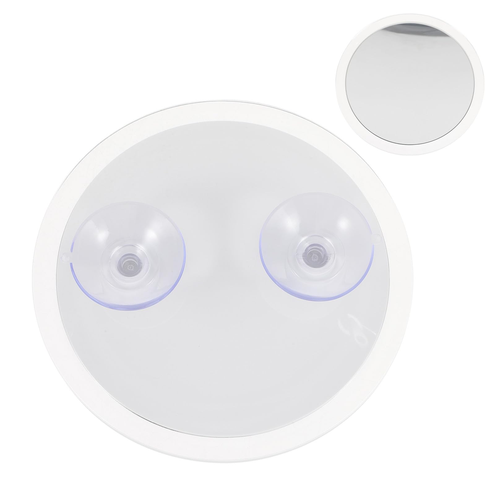Clearlin Suction Cup Makeup Mirror 10x Magnifying Single-sided Vanity Mirror Silver for Bathroom and Personal Care