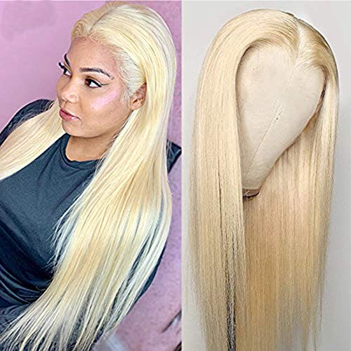 KAFEIER 613 Human Hair Wig Free Part Bleach Knot 613 Frontal Wig 13x4 With Baby Hair Pre Plucked Transparent Silly Straight Indian Raw Virin Remy Real Hair Same Day Delivery 9a 20 inch