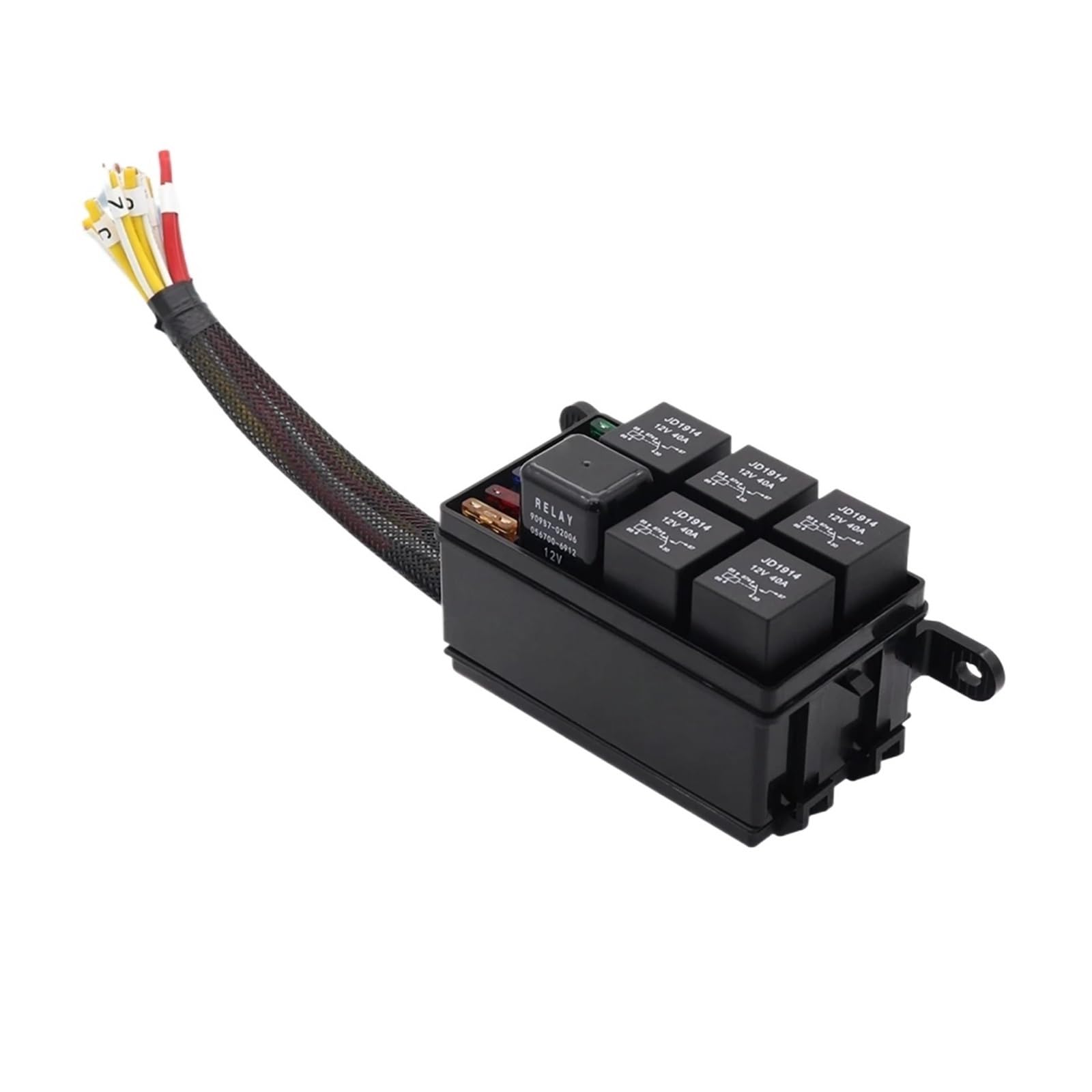 Boite relais automobile 12V et porte-fusible 6 slots pour securiser le cablage auto
