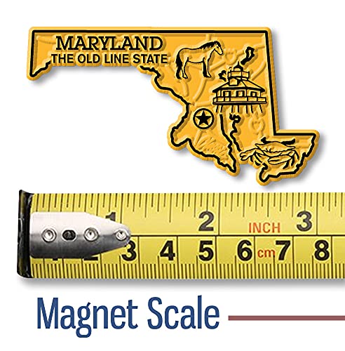 Imán decorativo Maryland pequeño 3" x 1.6" de goma miniatura 2