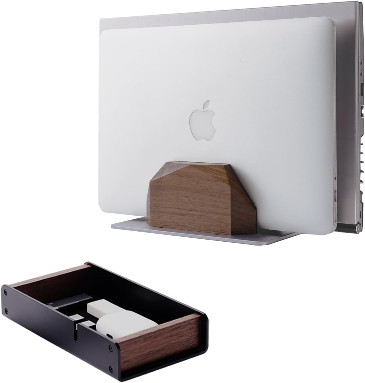 Soporte Vertical para Laptop de Nogal