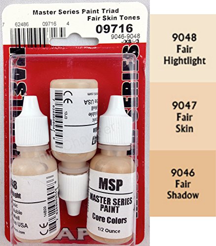 Reaper Fair Skin Tones, 3 Master Series Paint 1/2 Ounce Dropper Bottles, 09716