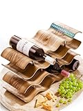 Dreiklang – be smart Weinregal Flaschenregal aus Holz für 12 Flaschen, stabil, Freistehend, modern, dekorativ, Platzsparend klein & schmal, 3 Ebenen (41,5 x 22,5 x 15,5 cm)