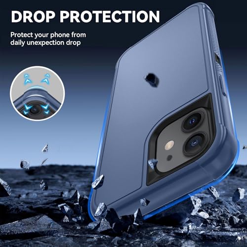 Image of SunStory Compatible with iPhone 11 Case with HD Screen Protector, 3-Layer Heavy Duty Full-Body Cover,3 in 1 Hybrid Protective Case for iPhone 11 6.1 inch,Blue
