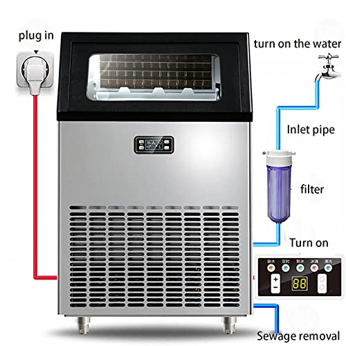 LANGTAOSHA Eismacher, 330 lbs/24 Stunden Undercounter Ice Maker, 88 lbs Lagerkapazität, 10-20 Minuten Eismaschine 120… – Bild 4