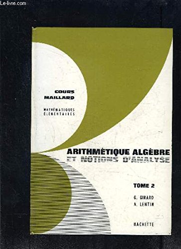 Pascal Maillard Math Amazon.co.jp: COURS MAILLARD- MATHEMATIQUES ELEMENTAIRES- ARITHMETIQUE ...