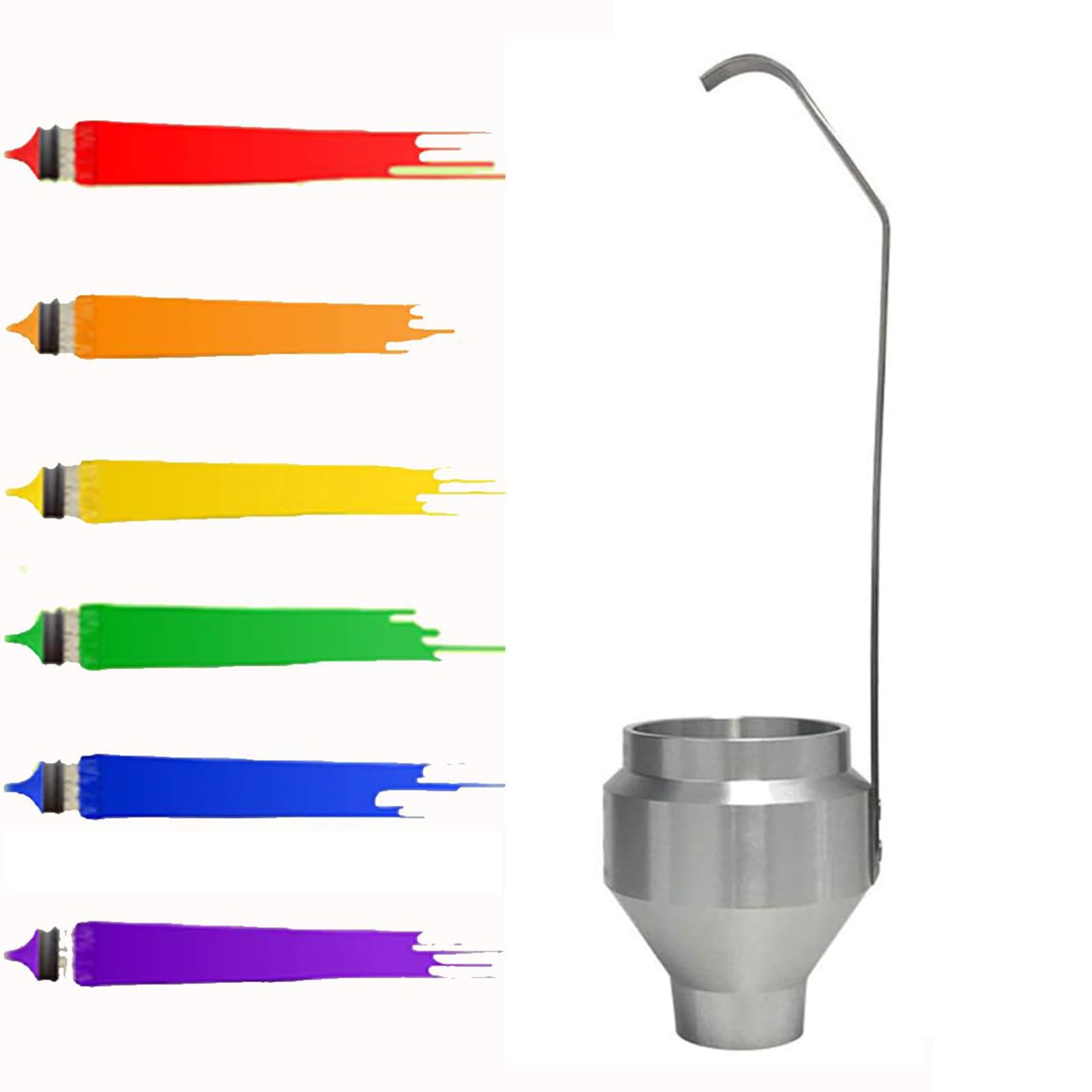 Vaso De Viscosidad DIN 2-6, Vaso Medidor De Viscosidad De Pintura Portátil, Vaso De Viscosidad Ford, con Diámetro Interior De ±0,02 Mm, para Revestimiento De Pintura De Aleación De Aluminio