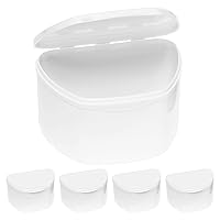 Vista 10 de Paquete de 5 cajas de dentaduras postizas, caja dental para dientes artificiales, protector bucal, protector nocturno, protectores de encías