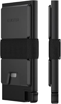 Ekster Aluminum Cardholder Wallet for Men | Slim Wallet for Men | Metal Wallets with RFID Blocking Layer | Minimalist Aluminum Wallet with Push Button for Quick Card Access (Matte Black)