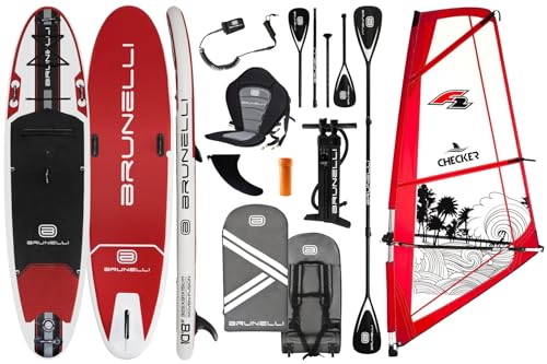 BRUNELLI 10,8 Windsurf Woven Double Layer iSUP Board gonfiabile Stand Up Paddle Set Checker 4,5 mq Rigg