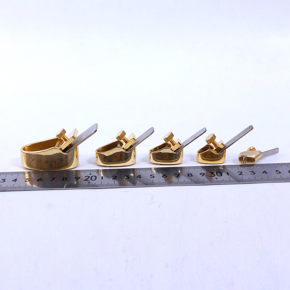 Lot de 5 rabots miniatures en cuivre doré pour violon, luthier professionnel, instruments de musique (01)