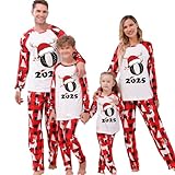 Generisch Weihnachtspyjama Familie Set Hausanzug Kuschelig Schlafanzug Christmas Pyjama Lang...