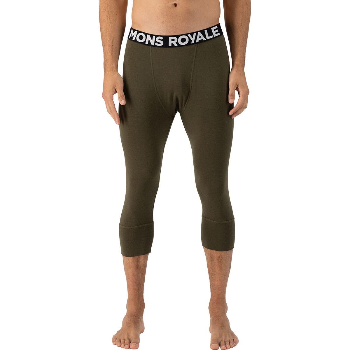 Cascade Merino Base Layer 3/4 Legging (US, Alpha, Large, Regular, Regular, Dark Olive)